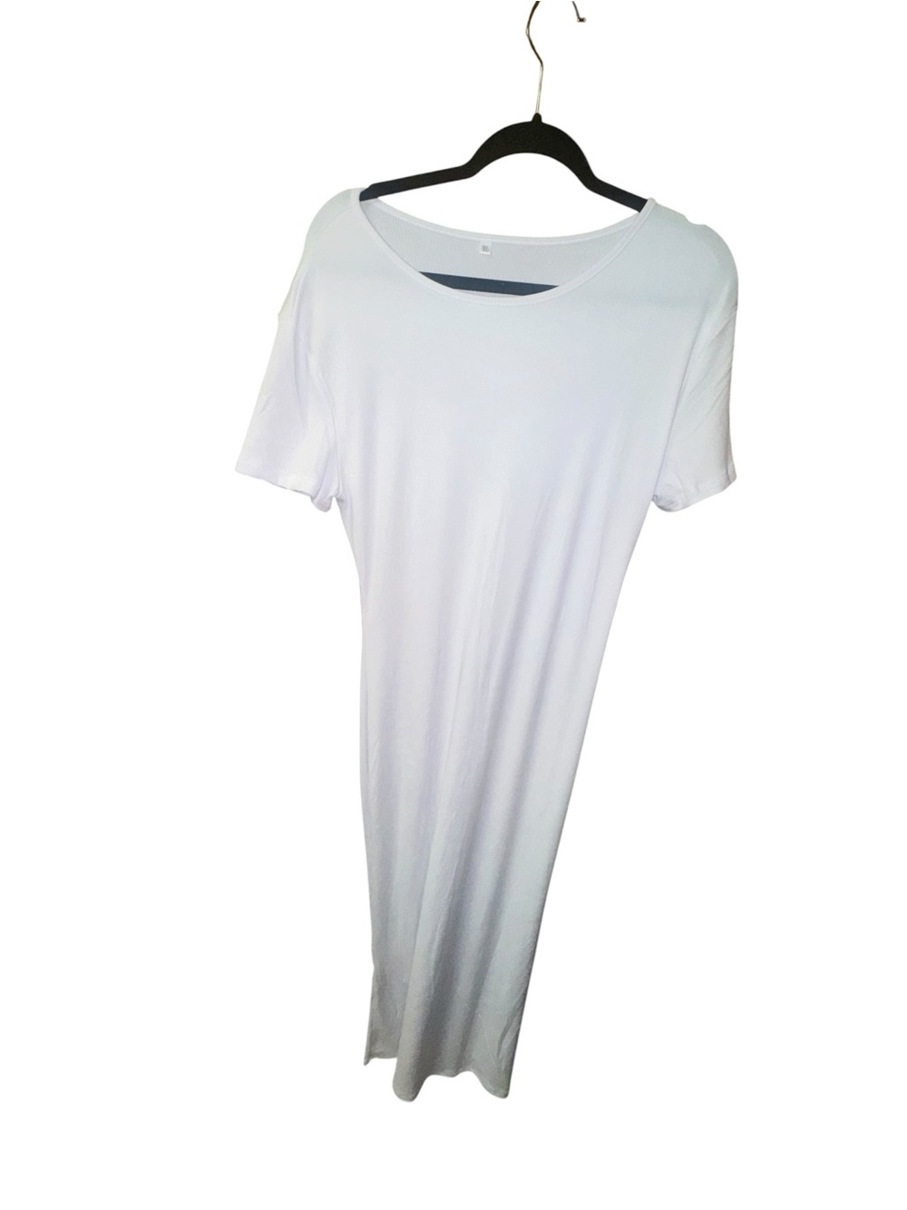 White Short Sleeve Maxi Dress